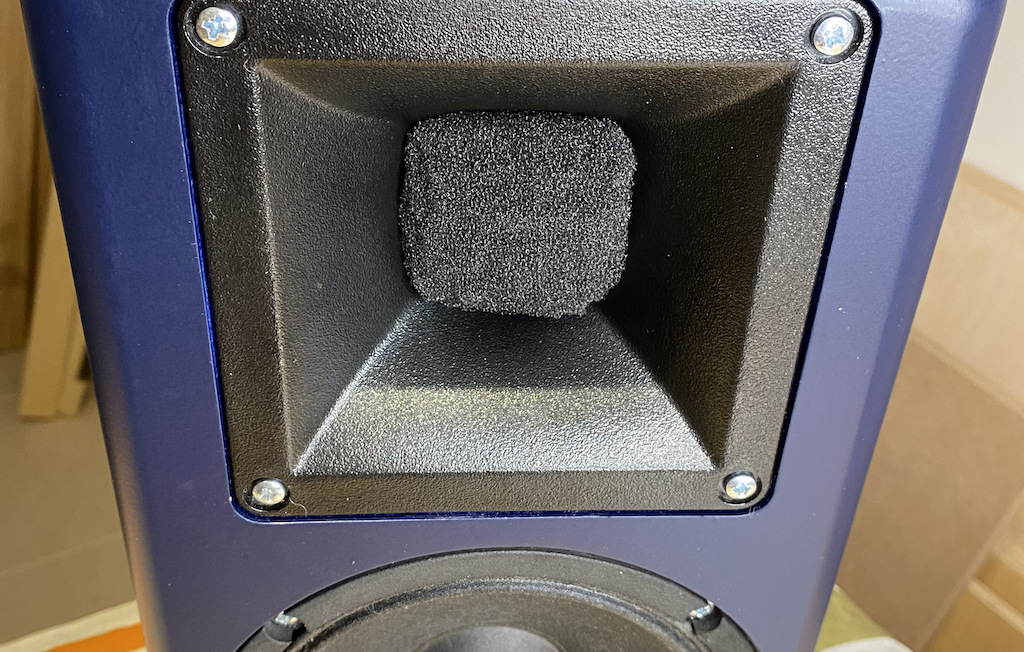 Horn phase plug made of open-cell foam.