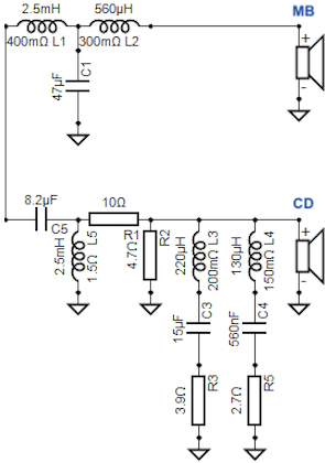 Crossover circuit diagram