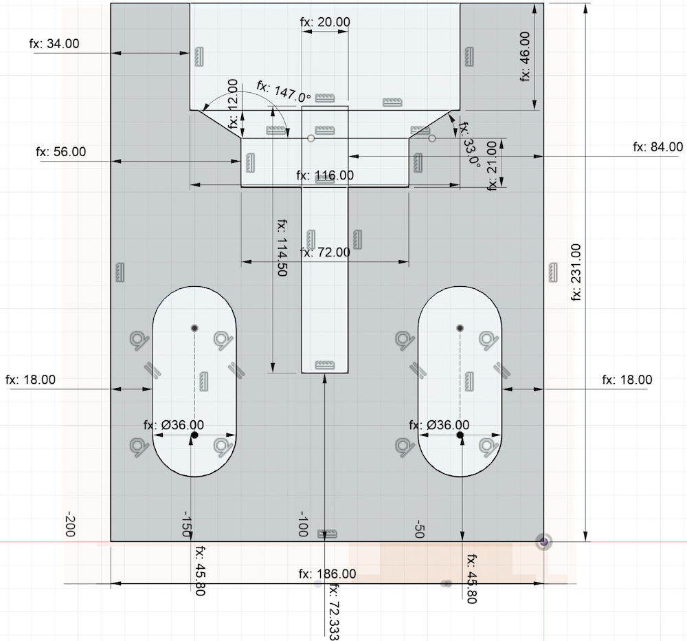 Plan for horizontal brace.
