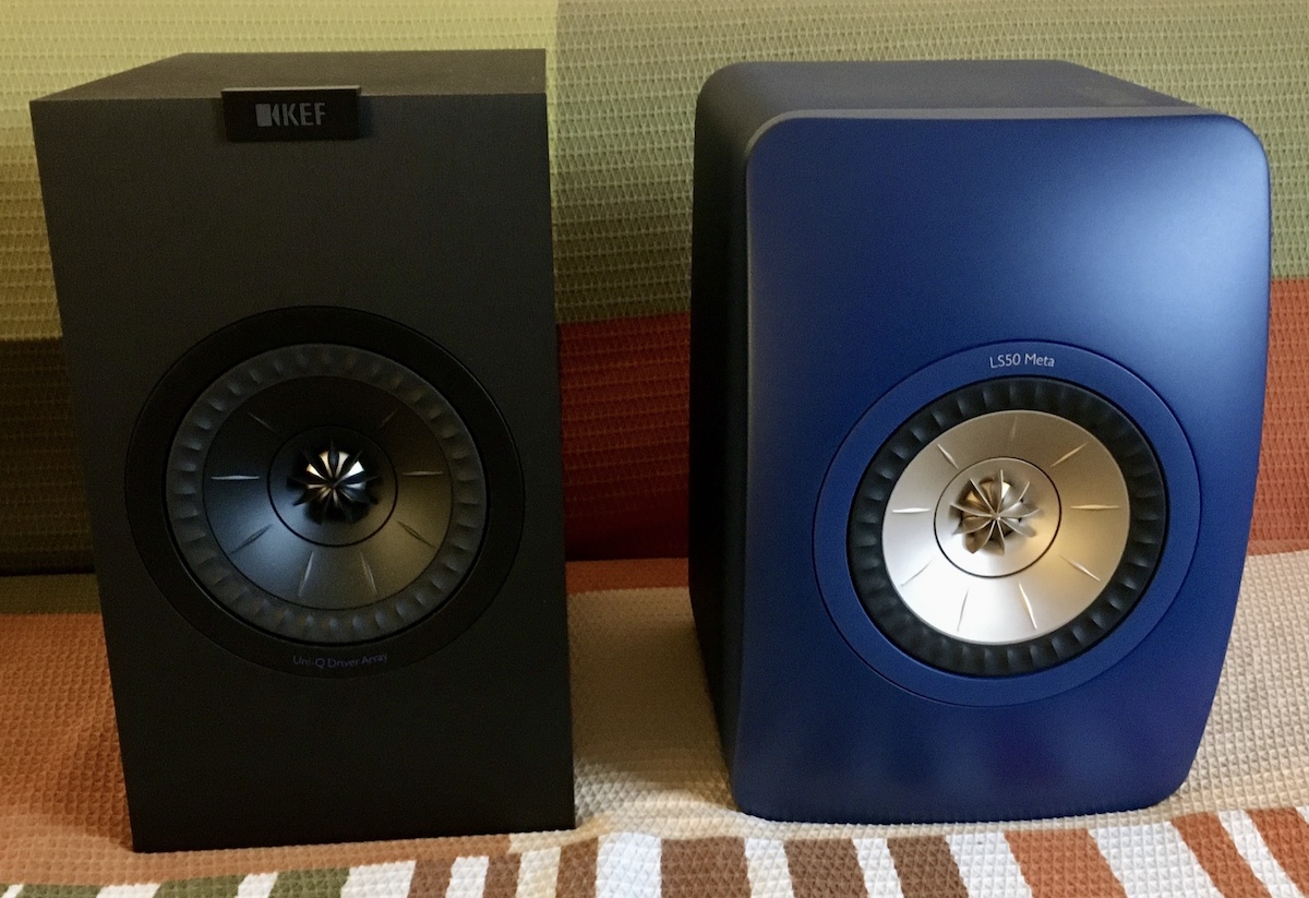 KEF Q150 and LS50 Meta side by side.