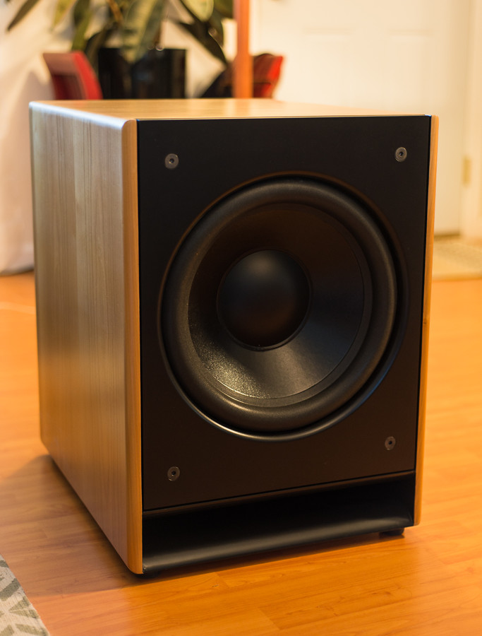 A rather nice looking 15" slot ported subwoofer. Not all ported subwoofers look this good. In fact, featureless black boxes are the norm. Image © Seaton Sound, Inc.